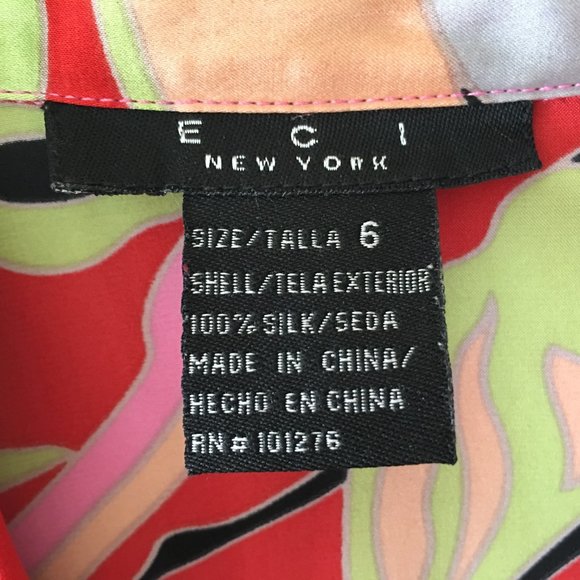 Silk blouse / jacket - ECI New York - Size 6 / M - Picture 4 of 5